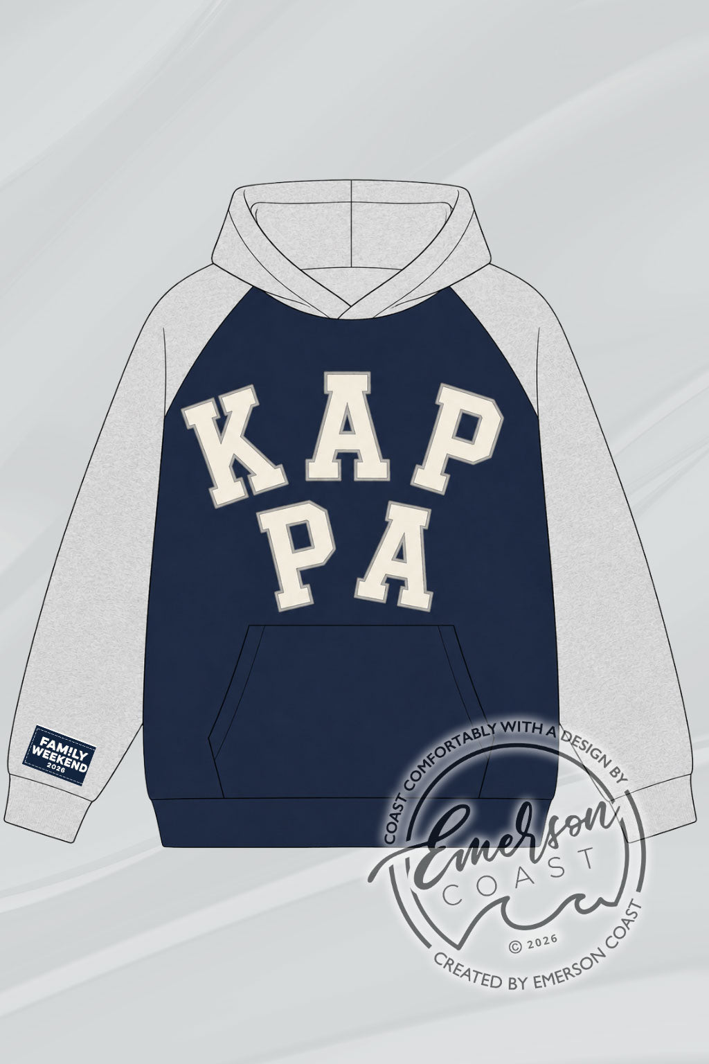 Kappa Navy Family Weekend Raglan Hoodie