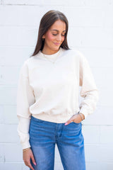 LA Apparel Long Sleeve Crop Mock Neck