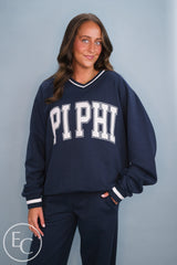 Emerson Coast Letterman Vneck Pullover & Pant Set