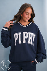 Emerson Coast Letterman Vneck Pullover & Pant Set