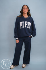Emerson Coast Letterman Vneck Pullover & Pant Set
