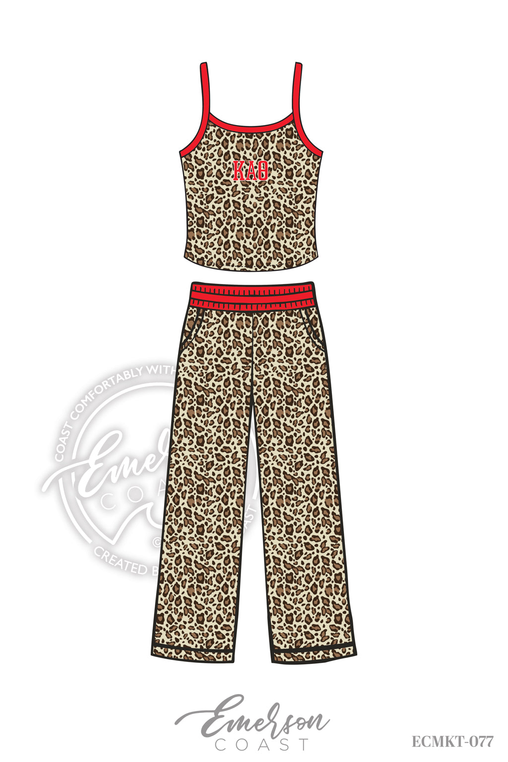 KAO Cheetah Print Tank/Pant Set