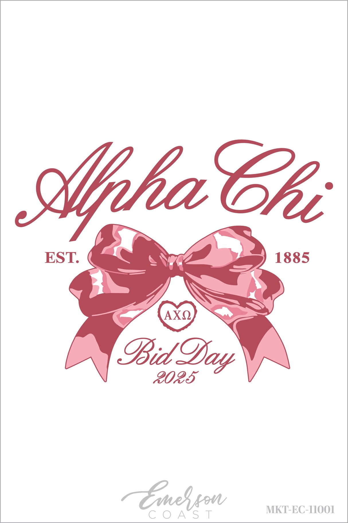 Alpha Chi Omega Bow Bid Day Tshirt