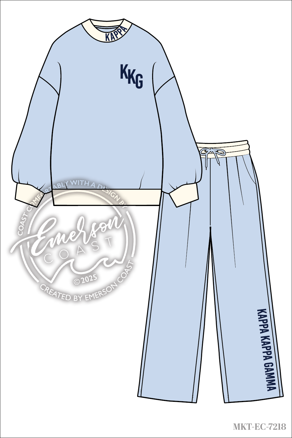 Kappa Embroidered Colorblock Mock Neck and Pants