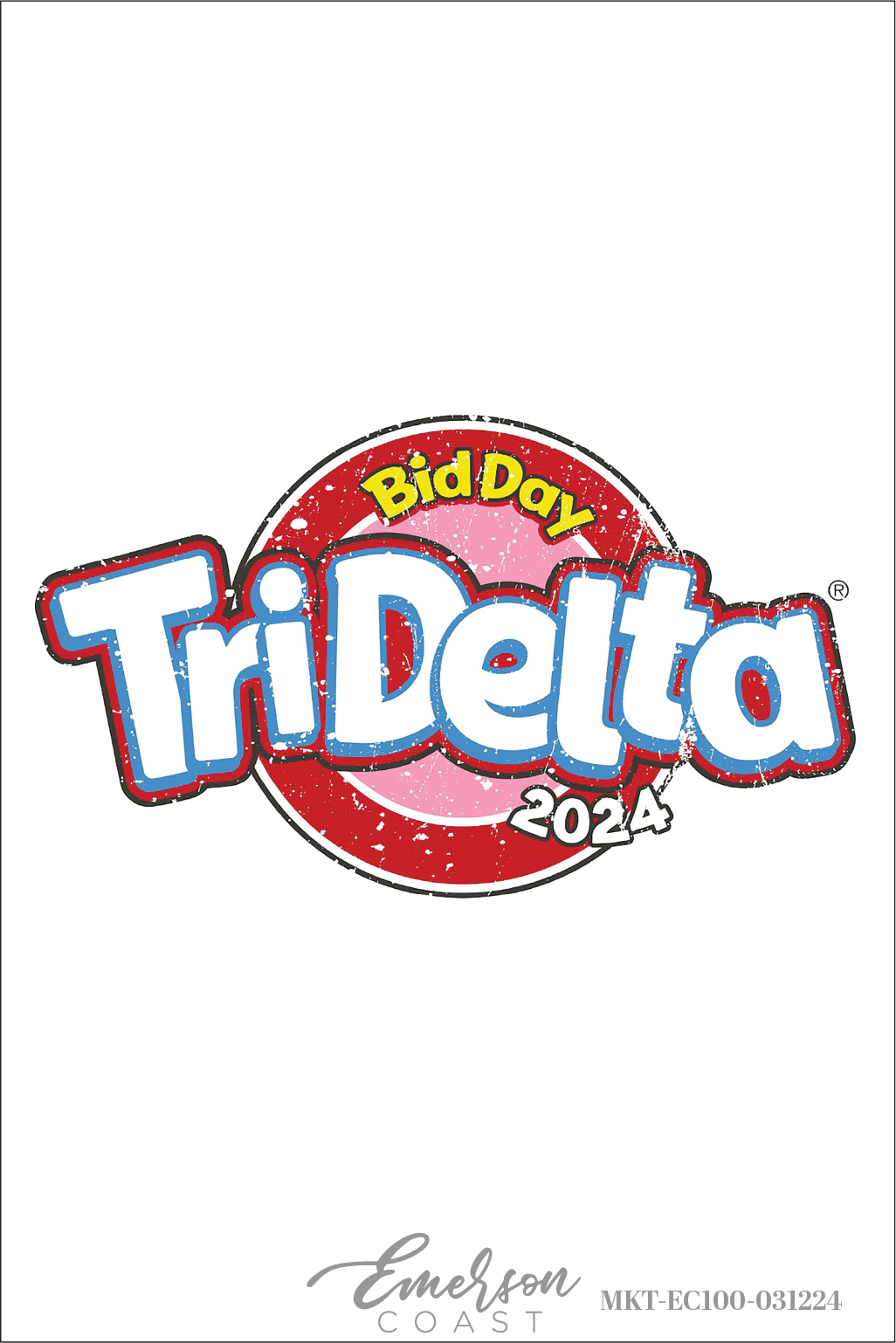 Tri Delta Bazooka Bubble Gum Bid Day T-Shirt