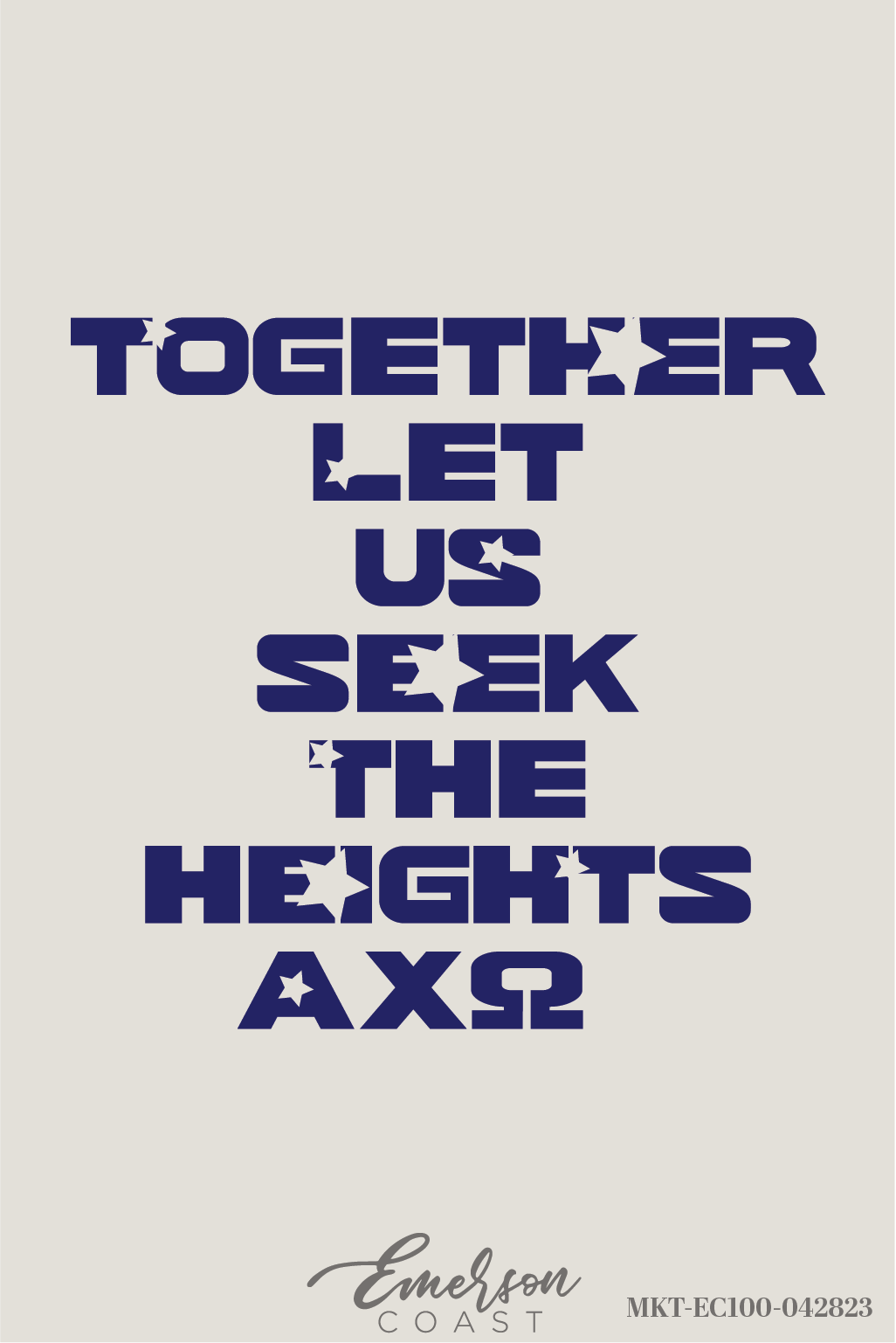 Alpha Chi Omega Seek The Heights Bold Tee