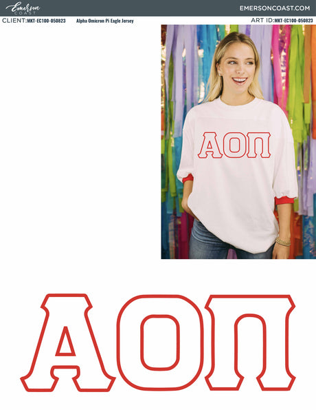 MKT-EC100-050823 Alpha Omicron Pi Eagle Jersey