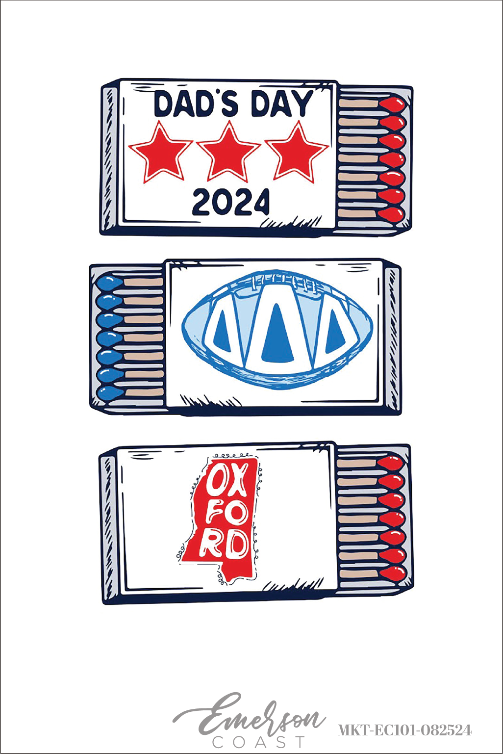 Delta Delta Delta Oxford Matchbox Dad's Day Tee