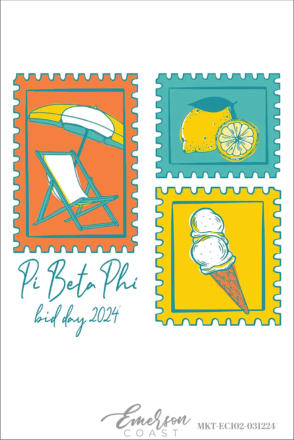 Pi Beta Phi Italian Summer Bid Day T-Shirt