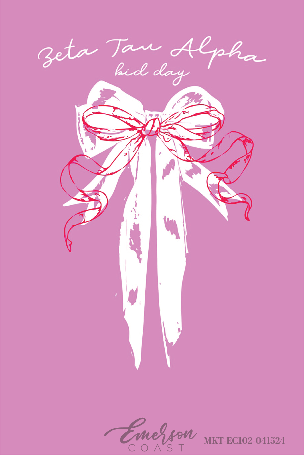 Zeta Tau Alpha Bow Bid Day T-Shirt