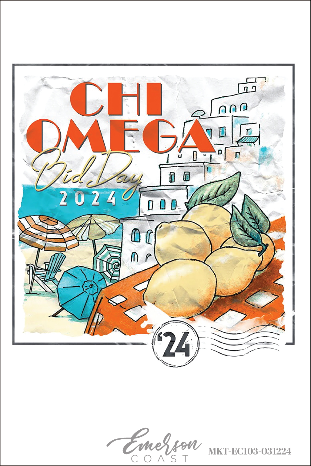 Chi Omega Italian Summer Bid Day T-Shirt