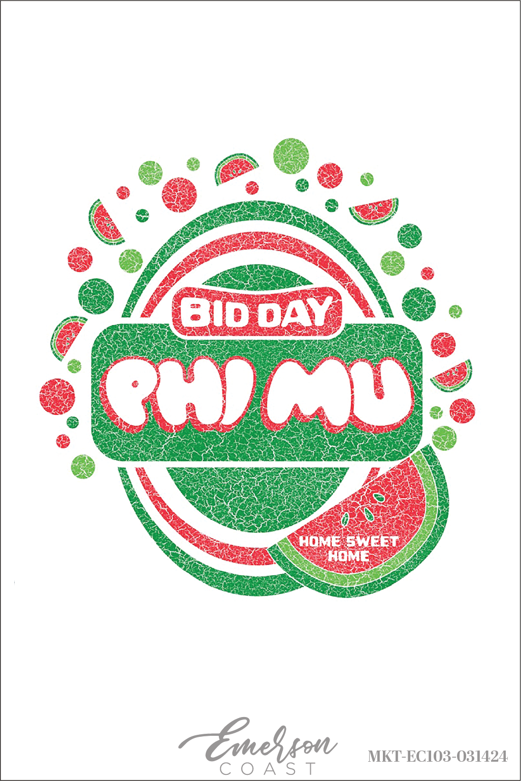 Phi Mu Watermelon Bid Day T-Shirt