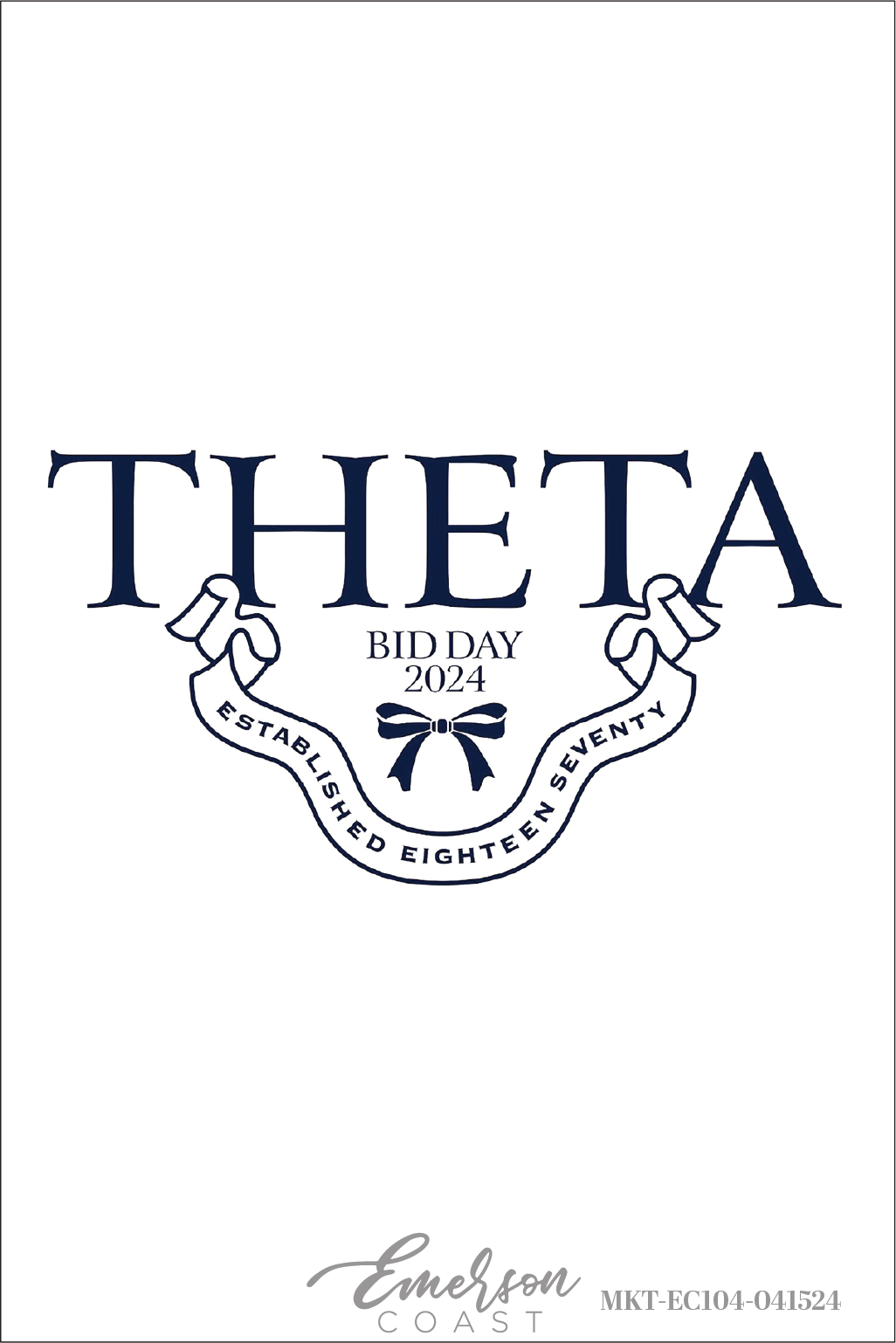 Kappa Alpha Theta Preppy Bow Bid Day T-Shirt