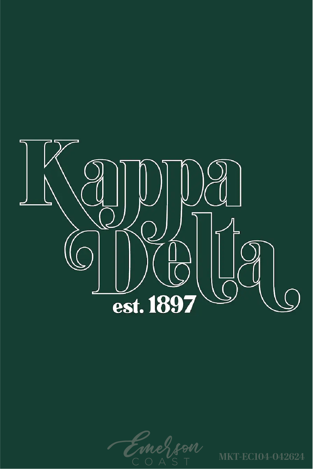 Kappa Delta Dark Green Slouchy Tee