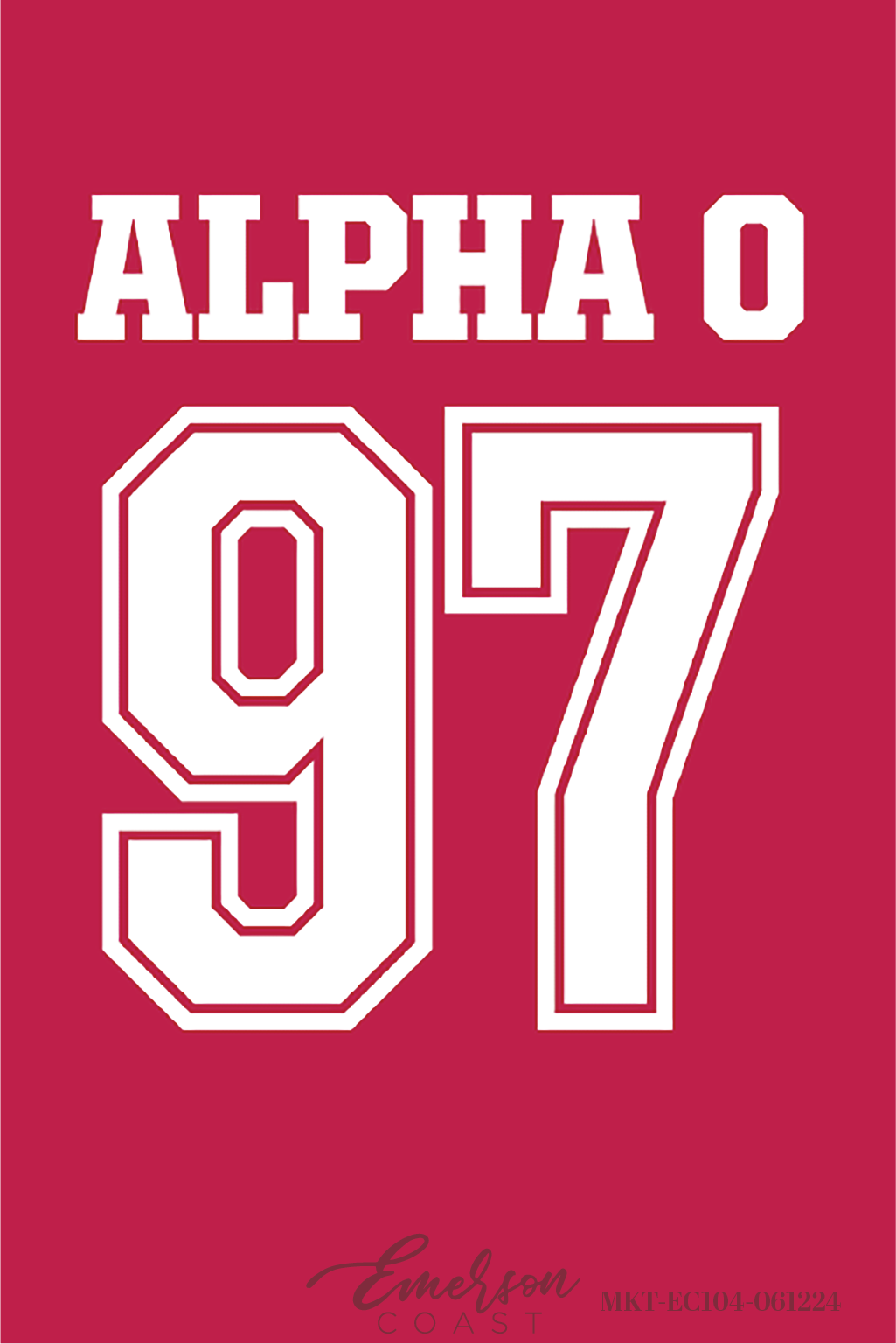 Alpha Omicron Pi Red Football Jersey