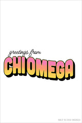Chi Omega Greetings From Postcard PR Crewneck