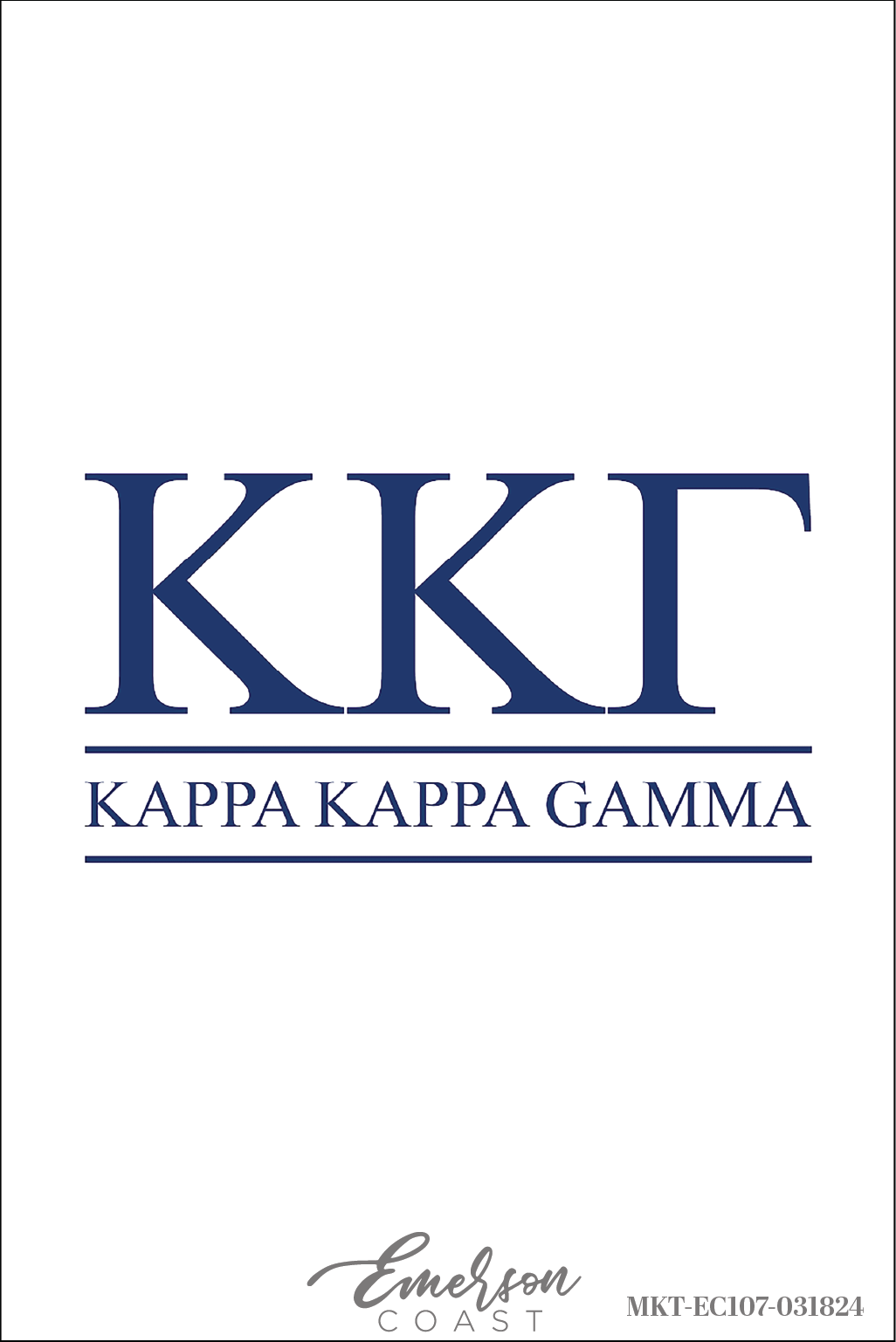 Kappa Kappa Gamma Classic Letters Ringer Tee