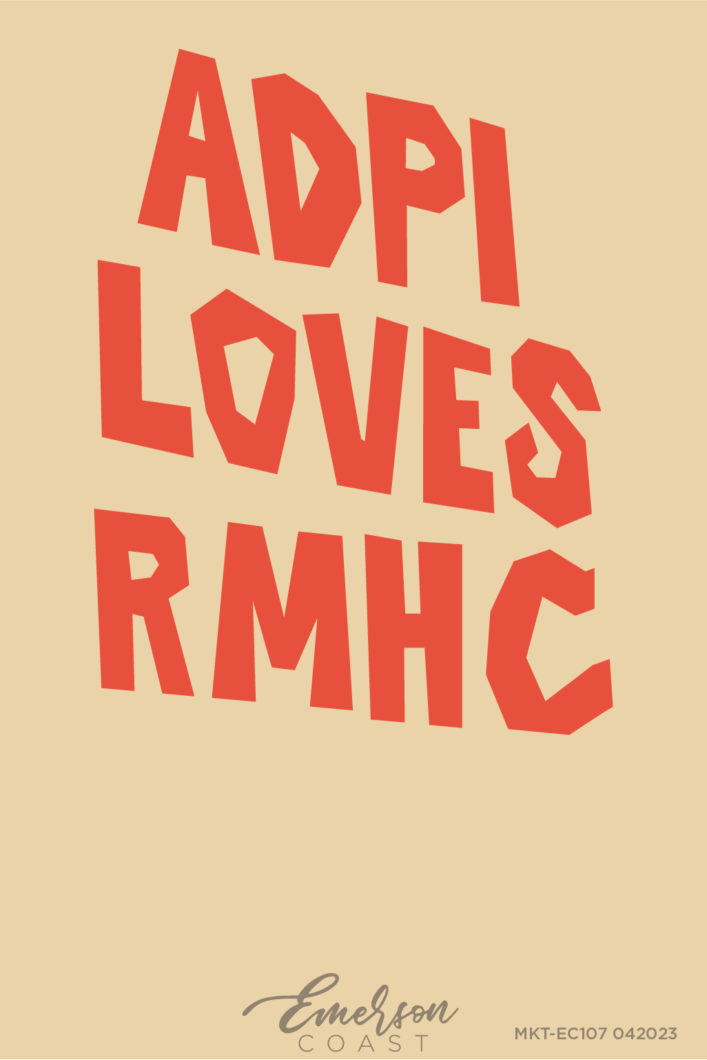Alpha Delta Pi Loves RMHC Tshirt