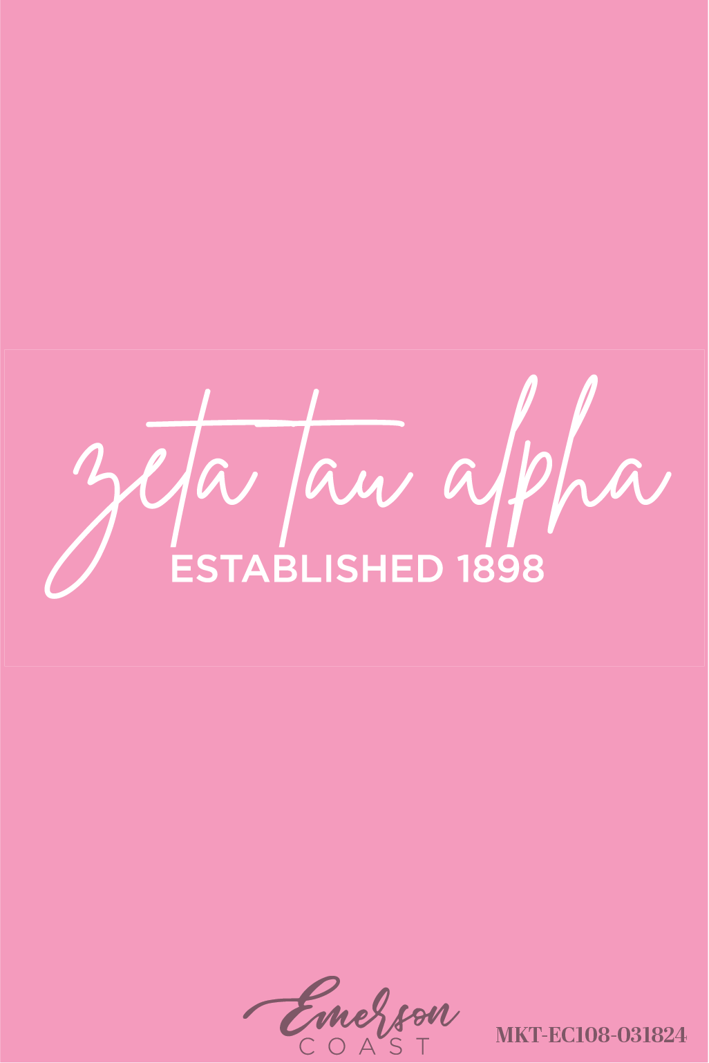 Zeta Tau Alpha Script Recruitment Baby Tee