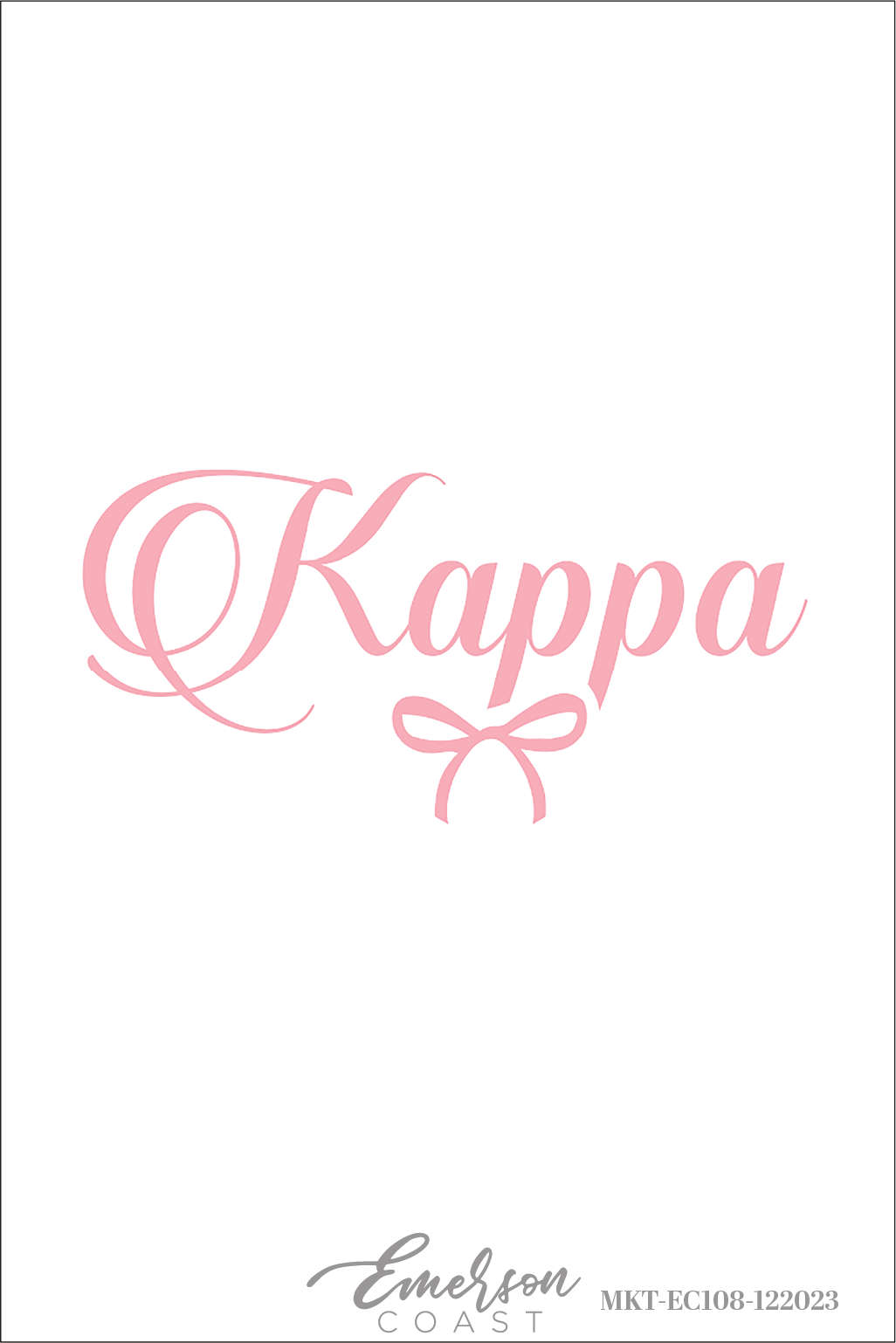 Kappa Kappa Gamma Simple Bow Bid Day T-Shirt