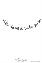 Alpha Phi Take Heart Take Part Cursive Tee