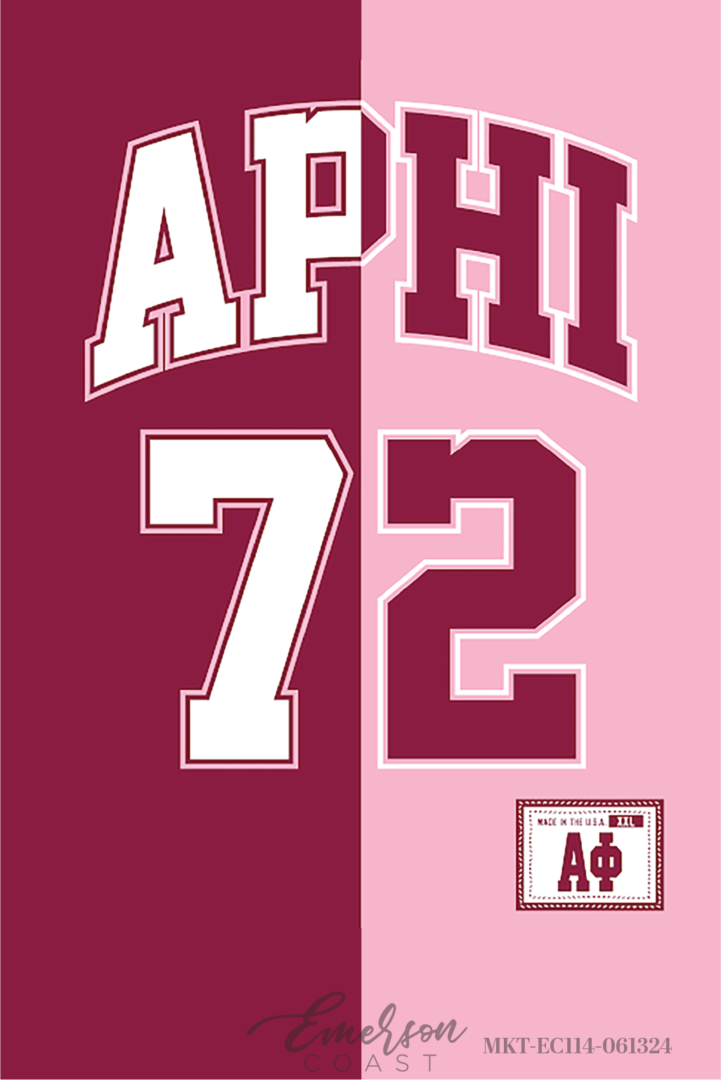 Alpha Phi Half & Half Sublimated Jersey