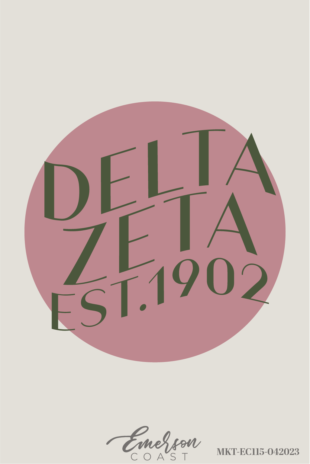 Delta Zeta Cream Recruitment Tshirt