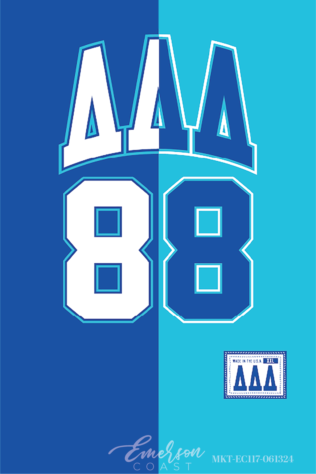 Delta Delta Delta Half & Half Sublimated Jersey