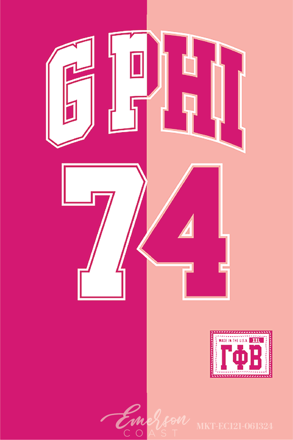 Gamma Phi Beta Half & Half Sublimated Jersey