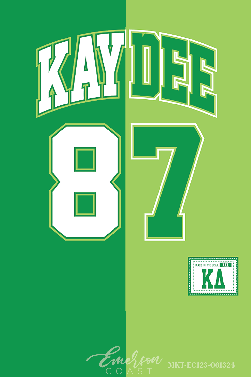 Kappa Delta Half & Half Sublimated Jersey
