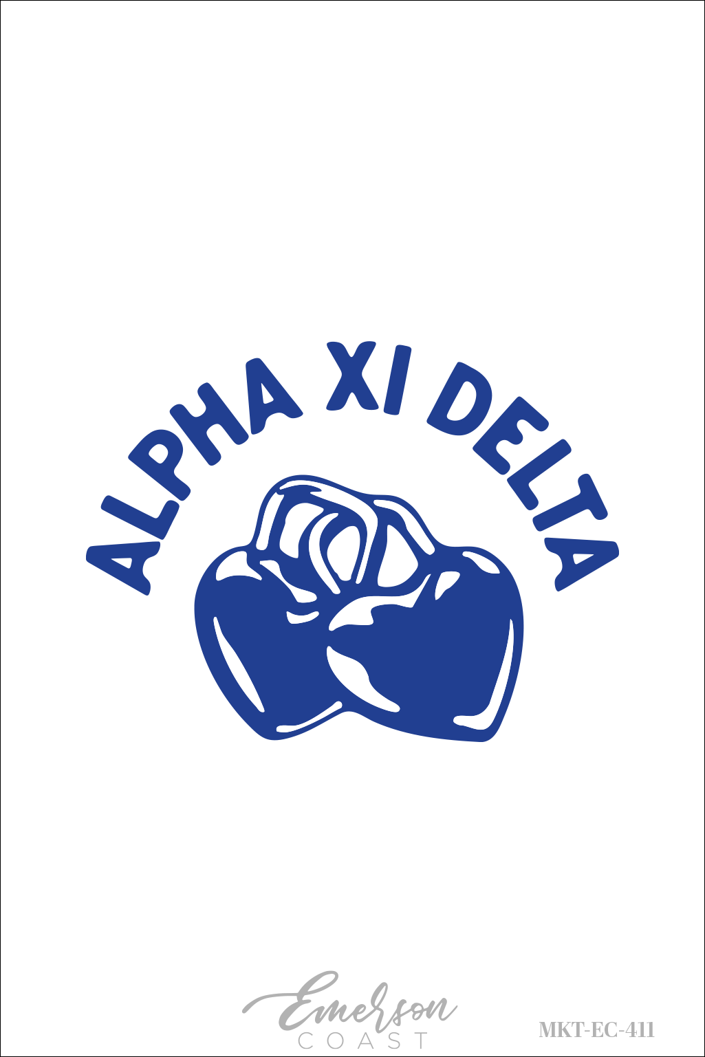 Alpha Xi Delta Heart Locket Bid Day Tshirt