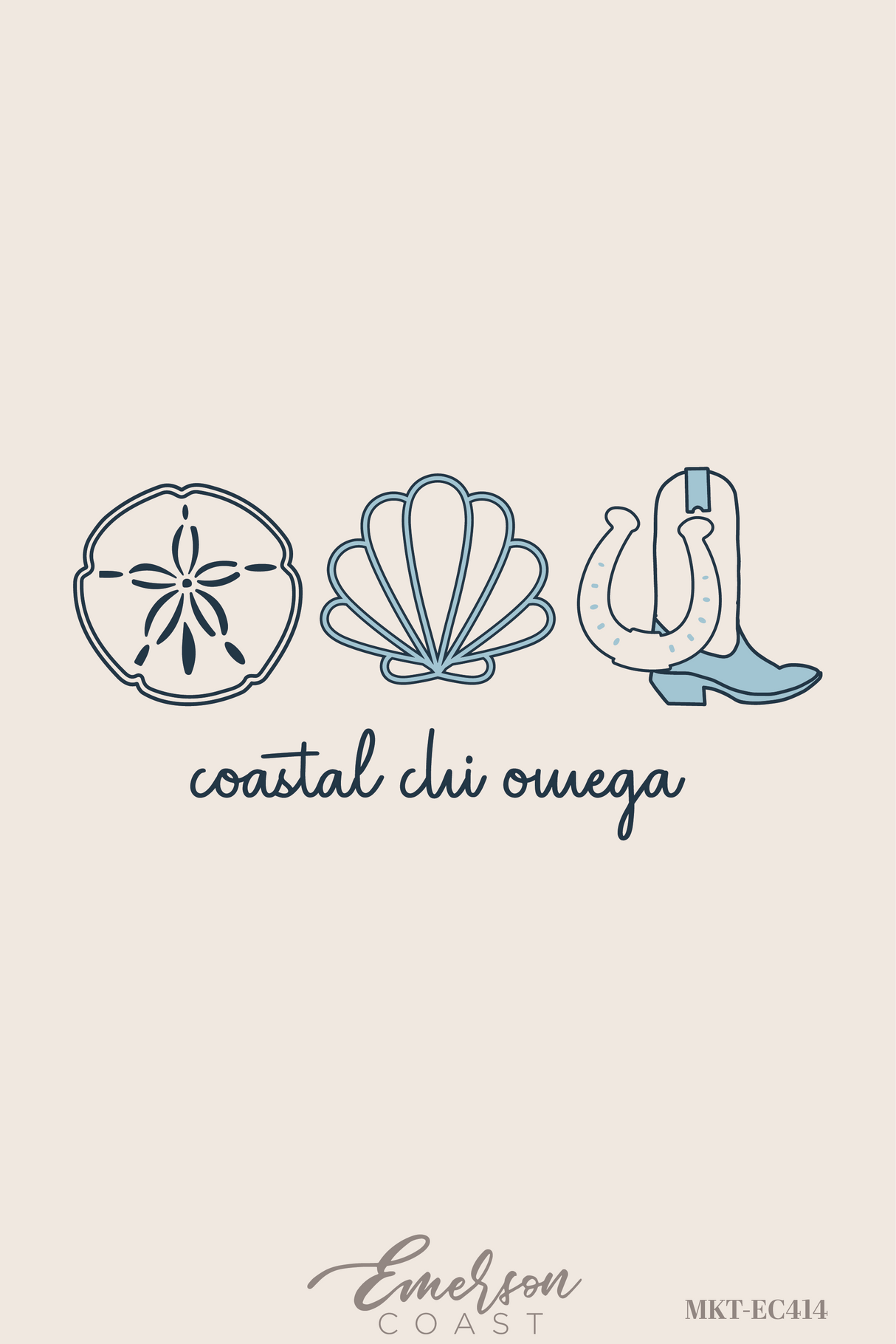 Chi Omega Seashell Coastal Cowgirl Bid Day
