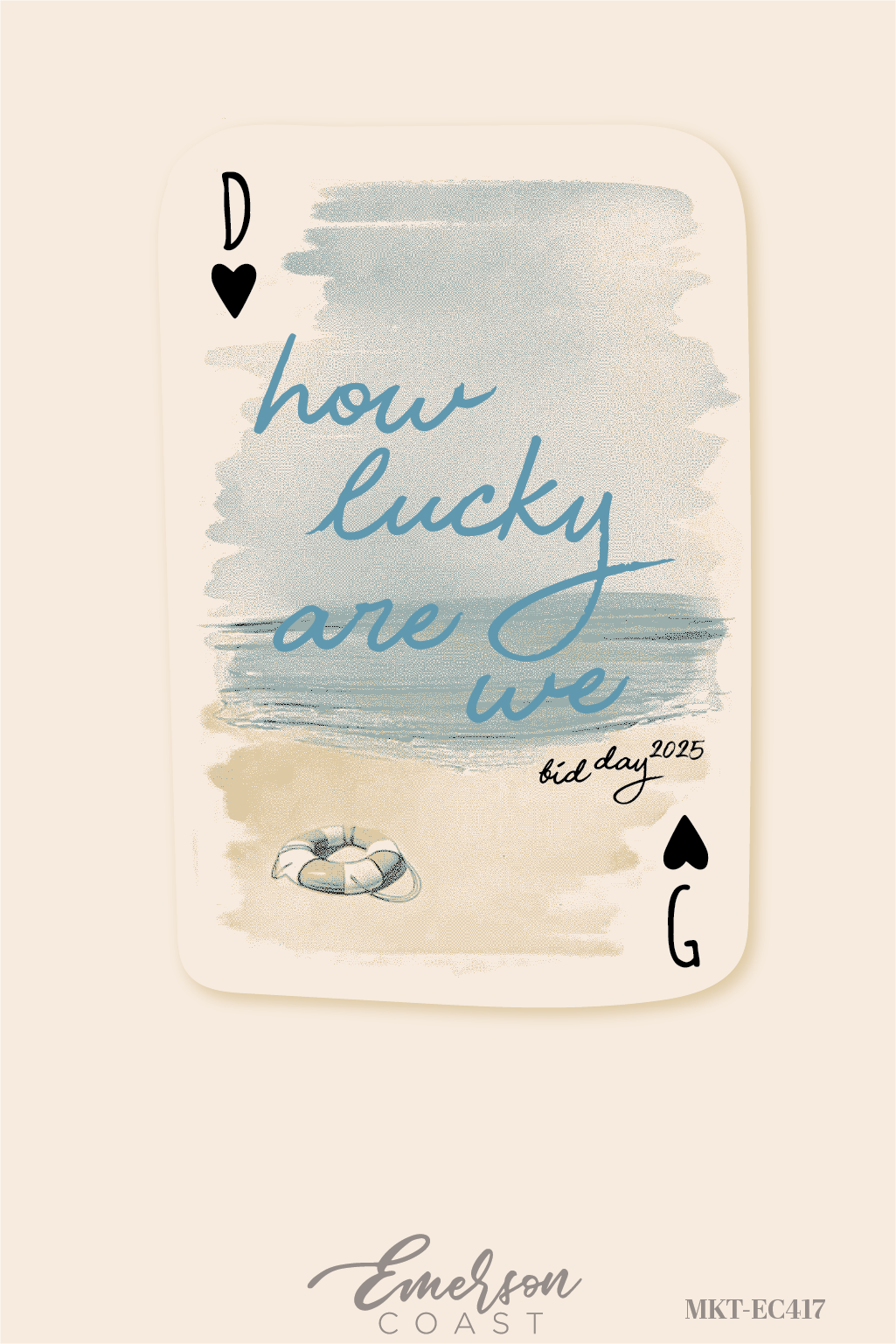 Delta Zeta How Lucky Are We Coastal Bid Day Tee