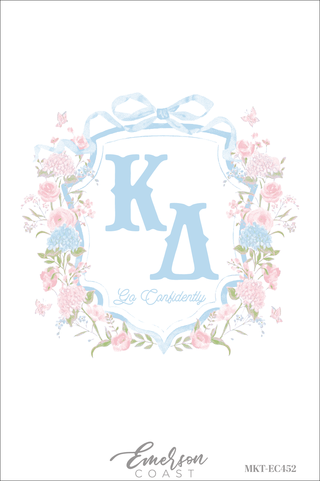 Kappa Delta Go Confidently Floral Crest Tshirt