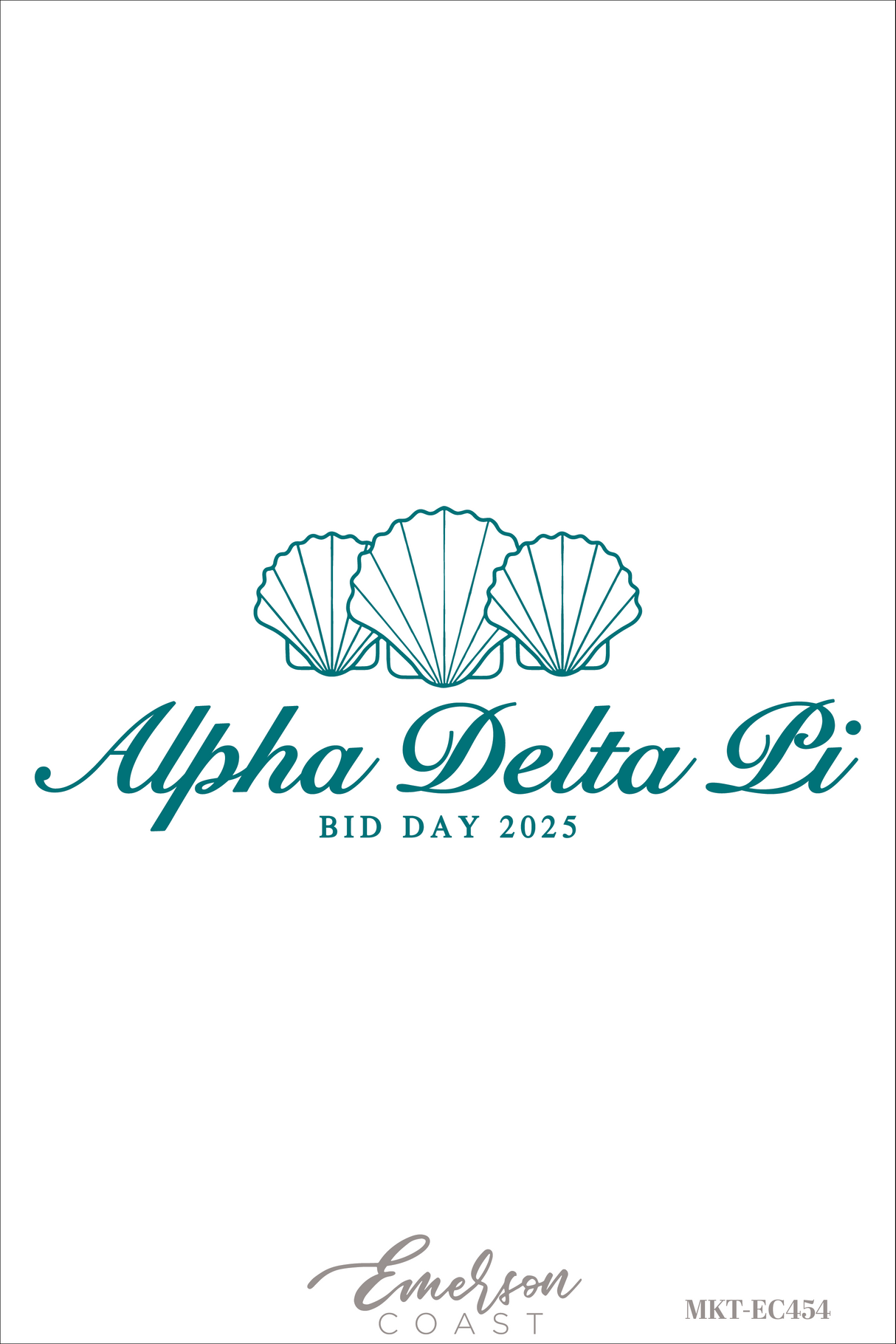 Alpha Delta Pi Seashell Bid Day Tshirt