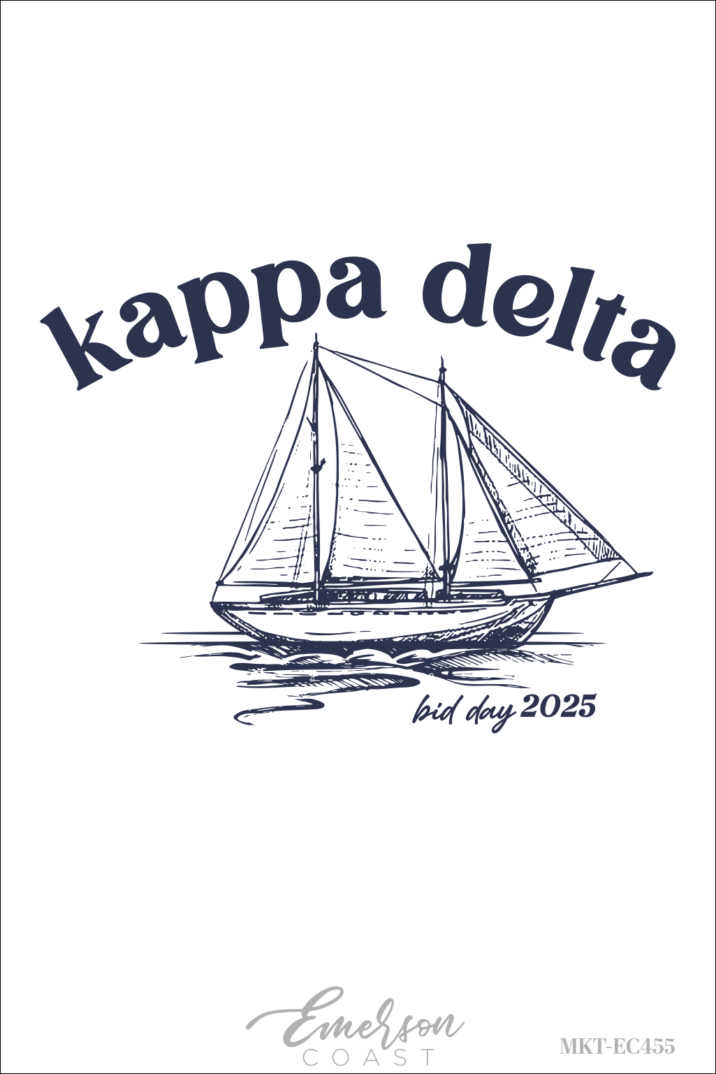 Kappa Delta Sailboat Bid Day Tshirt