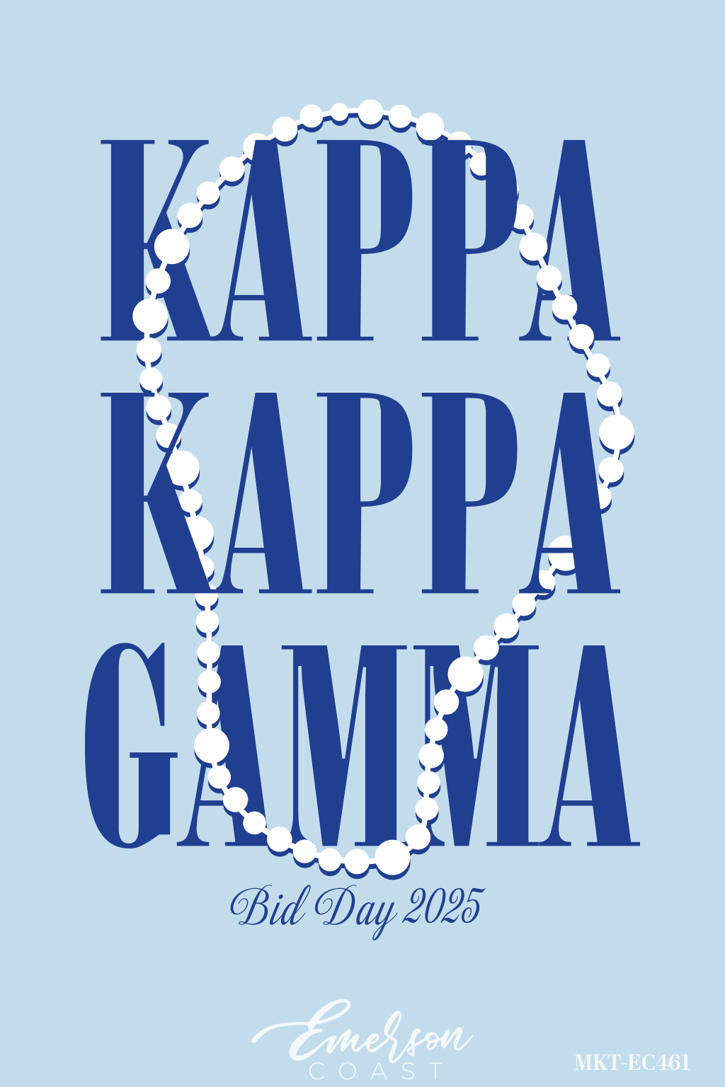 Kappa Kappa Gamma Pearls Bid Day T-Shirt