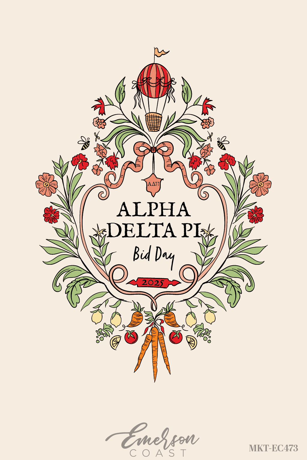 Alpha Delta Pi Fresh Off The Market Bid Day T-Shirt