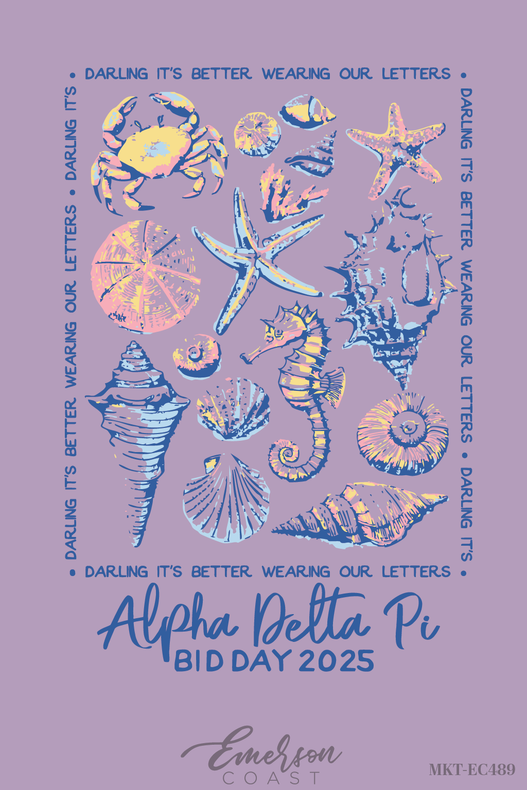 Alpha Delta Pi Under The Sea Bid Day T-Shirt
