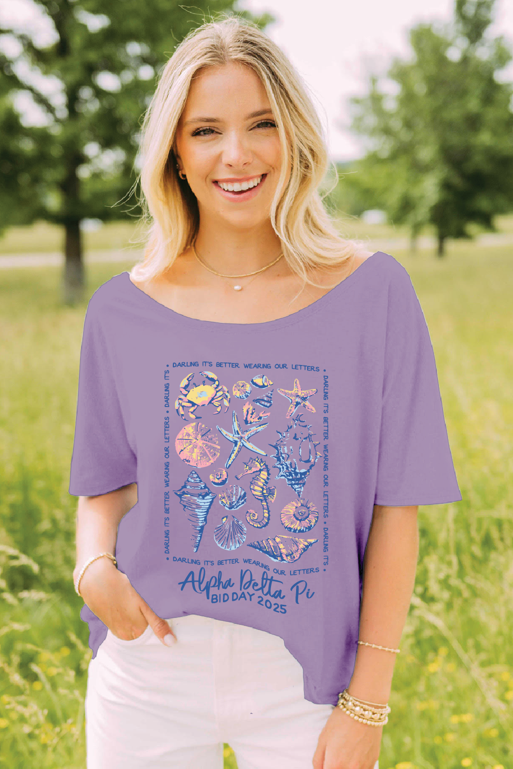 Alpha Delta Pi Under The Sea Bid Day T-Shirt