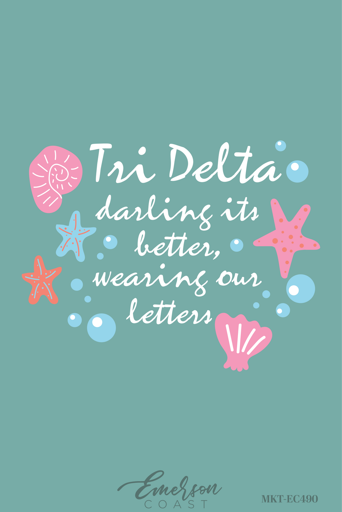 Delta Delta Delta Darling Its Better Wearing Our Letters Bid Day T-Shirt