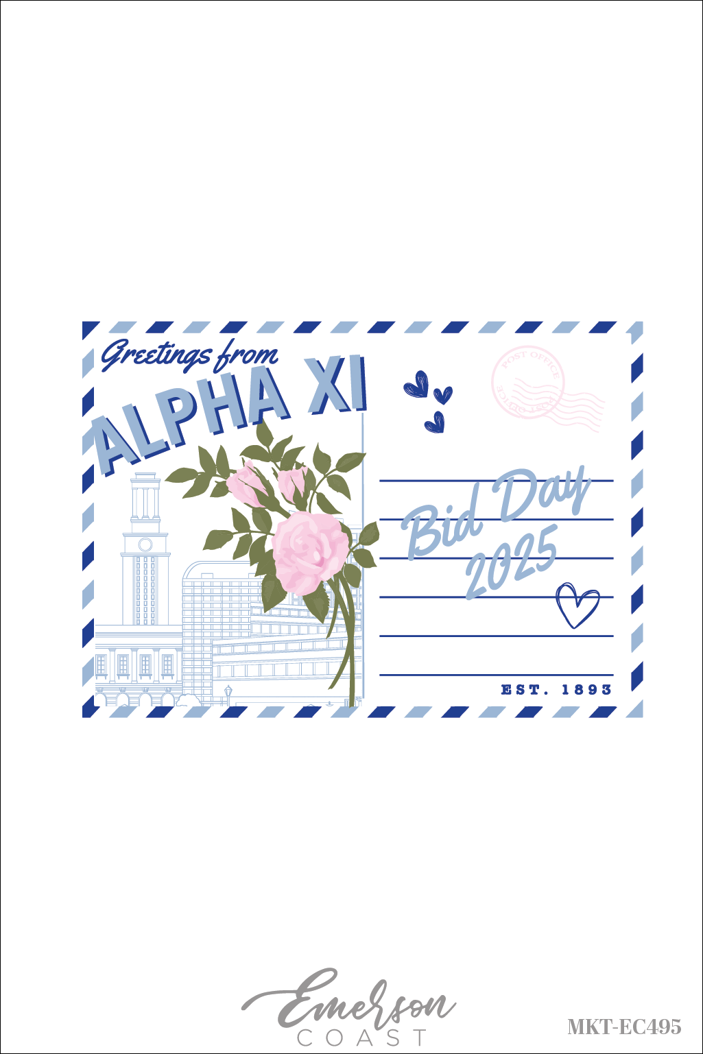 Alpha Xi Delta Greetings From Alpha Xi Bid Day T-Shirt