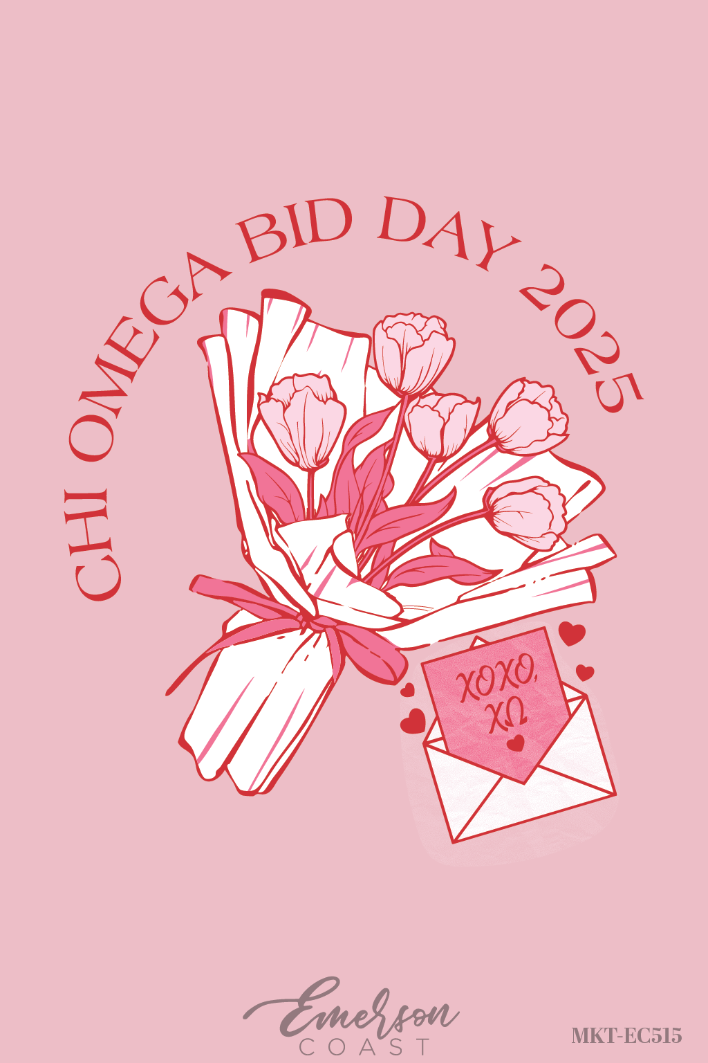 Chi Omega Signed Sealed Delivered Bid Day T-Shirt