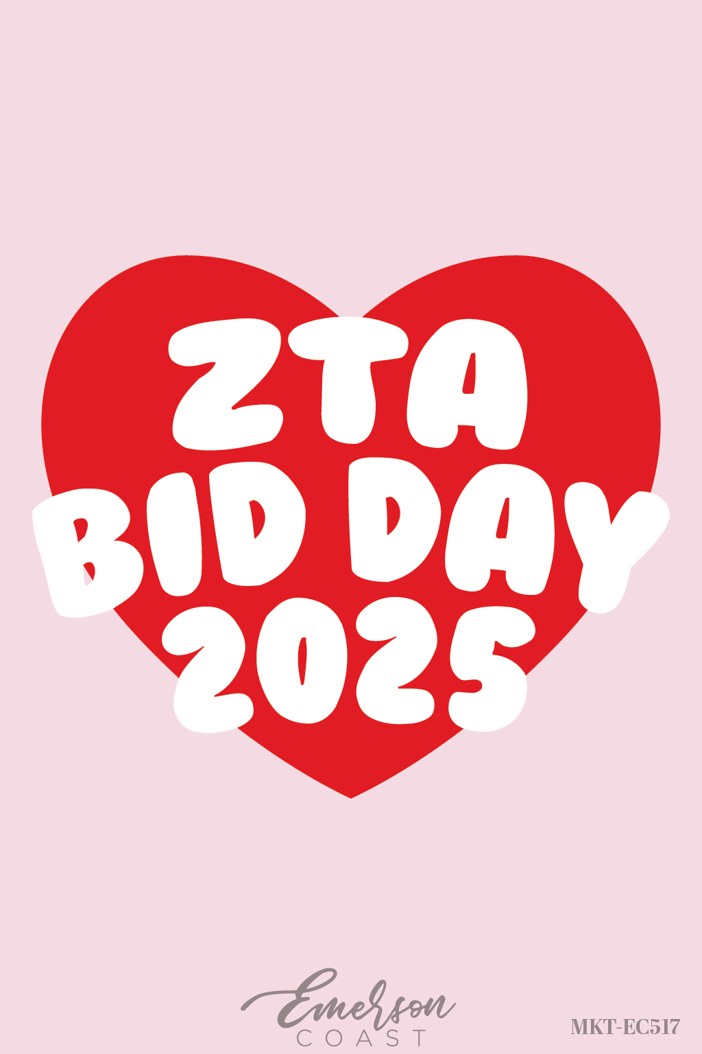 Zeta Tau Alpha Falling In Love Bid Day T-Shirt