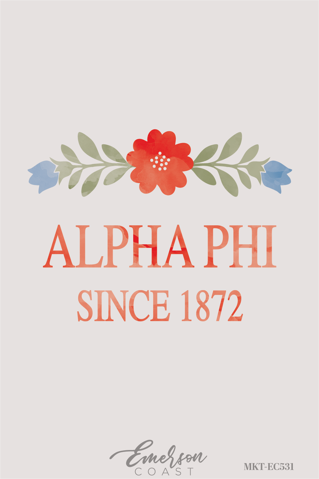 Alpha Phi Simple Floral Recruitment Tee