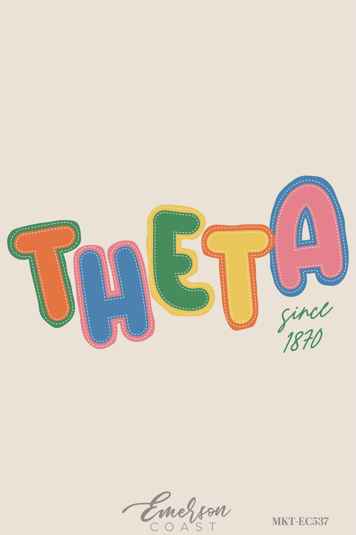 Kappa Alpha Theta Colorful Recruitment Baby Tee