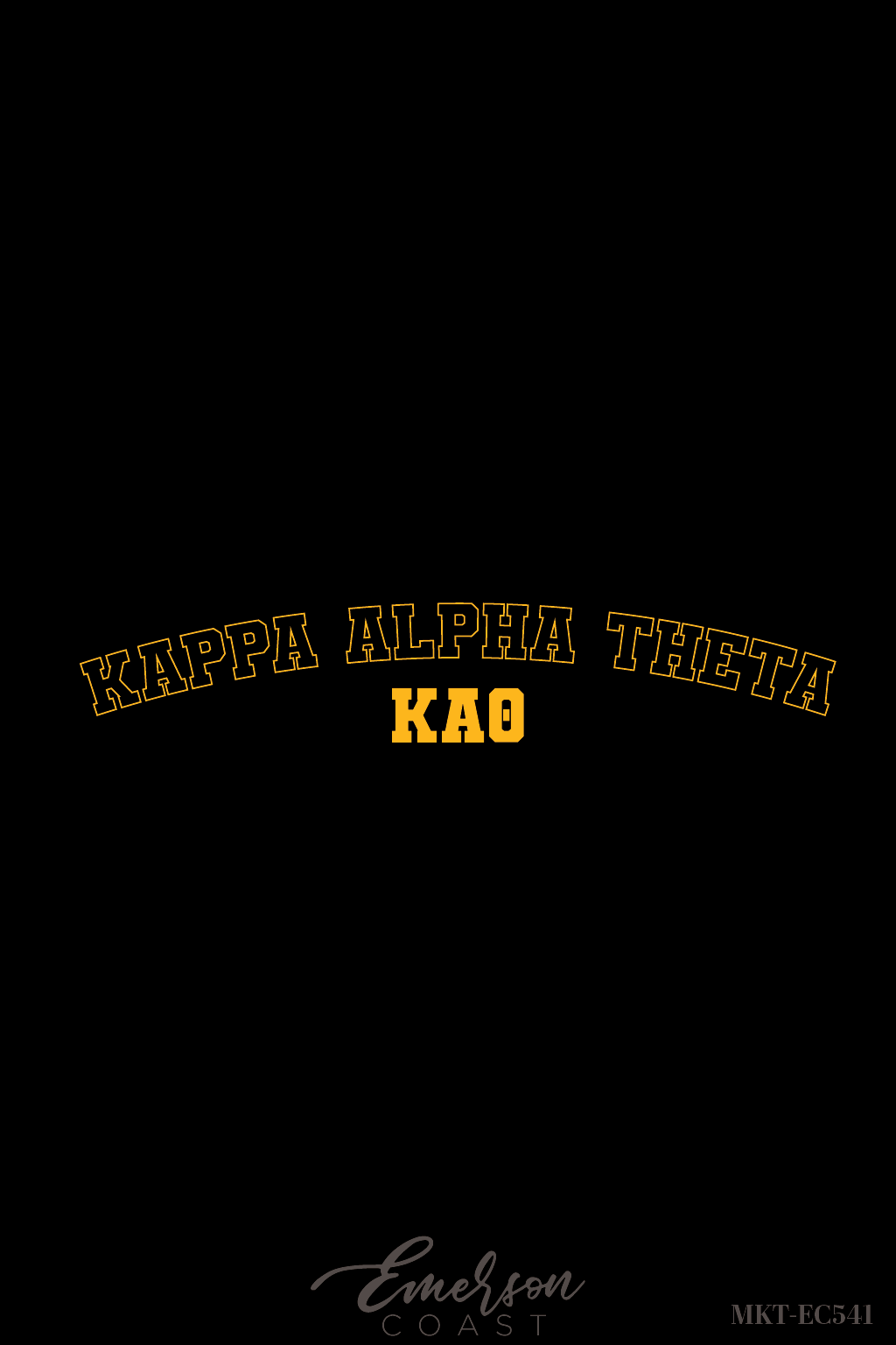 Kappa Alpha Theta Black And Gold Recruitment Tank