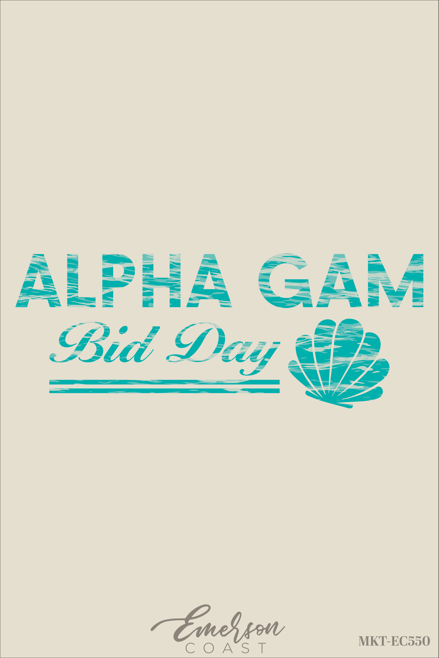 Alpha Gamma Delta Under The Sea Bid Day T-Shirt