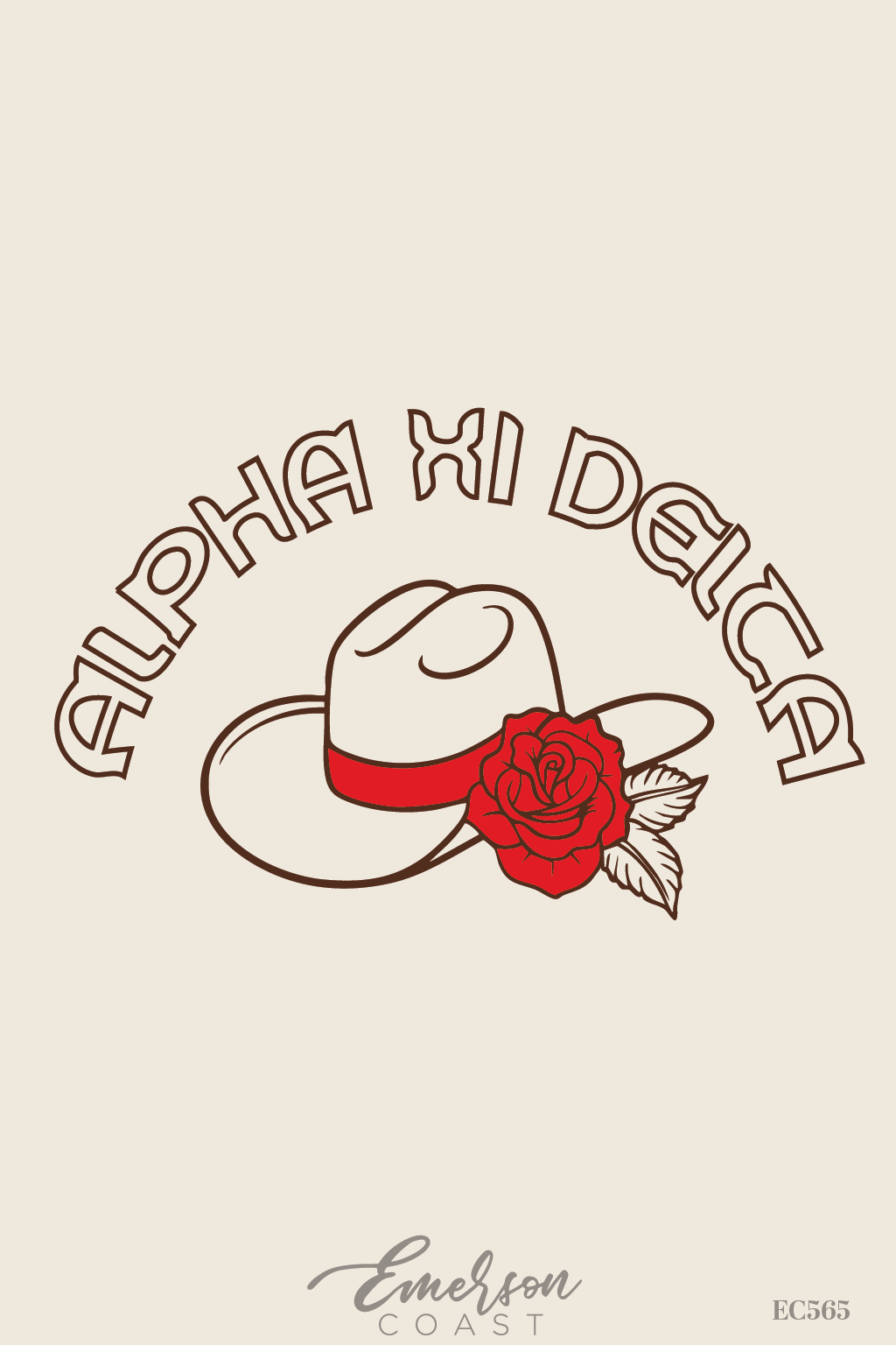 Alpha Xi Delta Cowgirl Hat Bid Day Tee