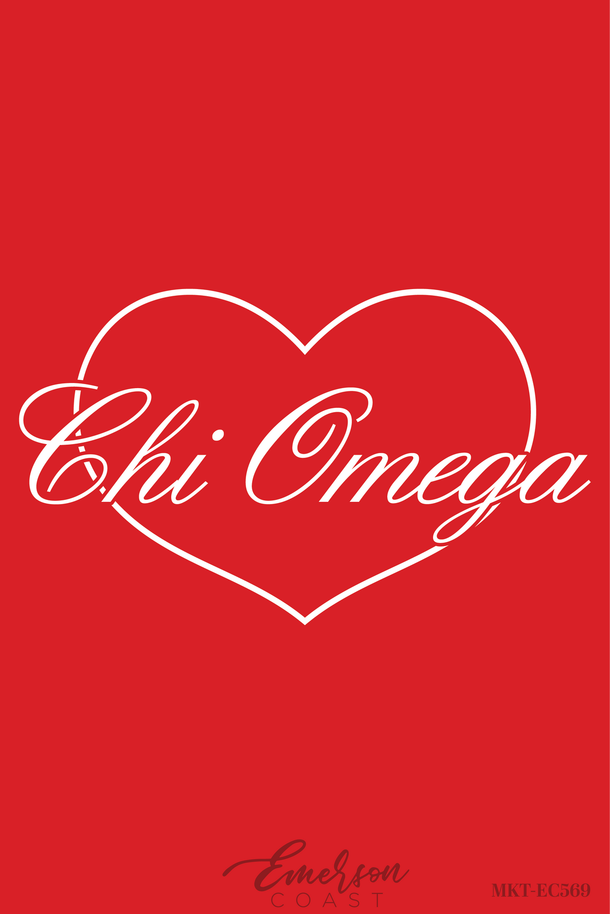 Chi Omega Red Heart Ruby Tee